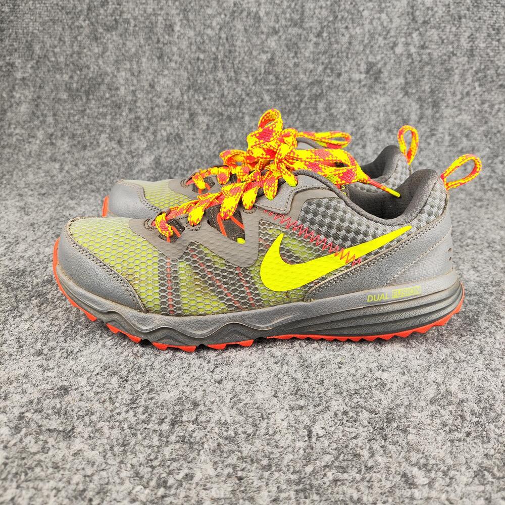 Nike Dual Fusion Shoes Womens Size 6 Gray Mesh Running Sneakers 652869-008